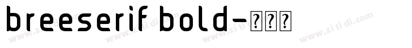breeserif bold字体转换